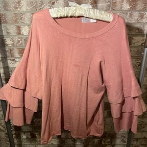 Pink Sweater with bell sleeves
